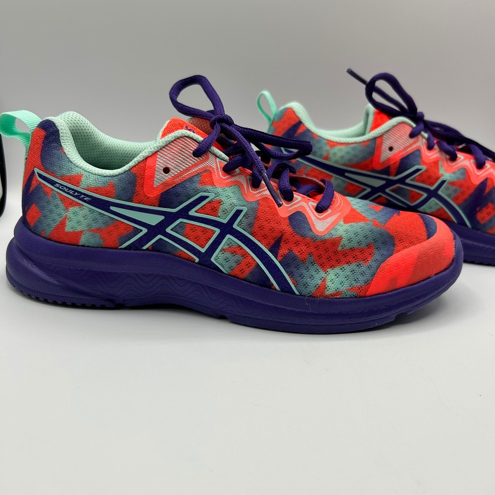 Asics Soulyte Womens Running Shoes Orange Purple Mint 1014A080 Sneakers Size 5
